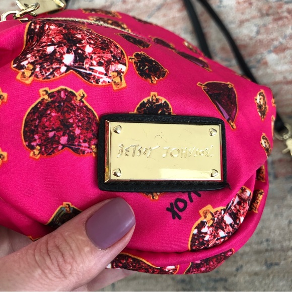Betsey Johnson Crossbody Purse Pink bundle | diamonds | floral | pink - Picture 2 of 13